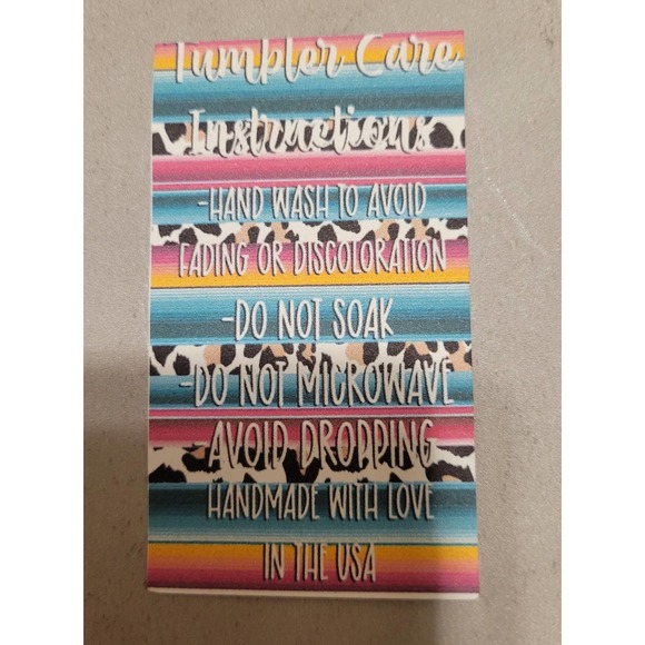 Blue Glitter Print Sublimated Stainless Steel Double Wall Tumbler 20 oz - Picture 5 of 5